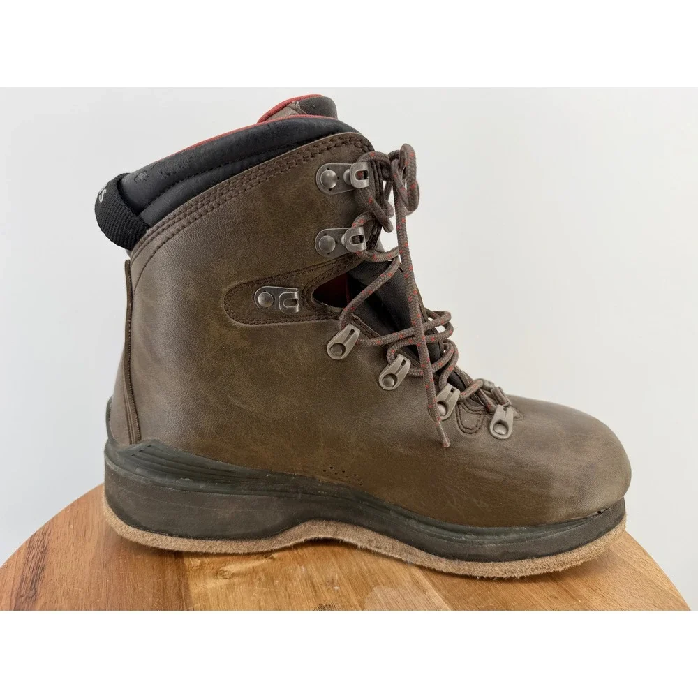 Simms Freestone Wading Boots Mens 8‎ Brown Felt Sole Fly Fishing Gear 23914-00